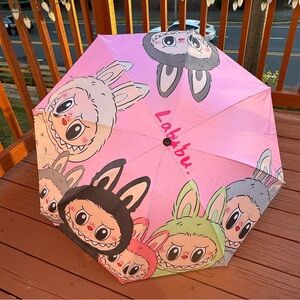 Labubu Print Umbrella 39" Width Rainy Season Fall Colorful PINK
